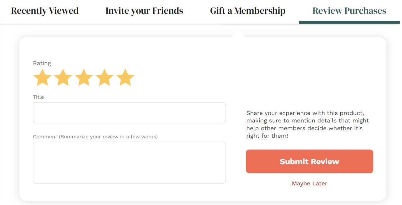 How do I leave a review? Thrive Market