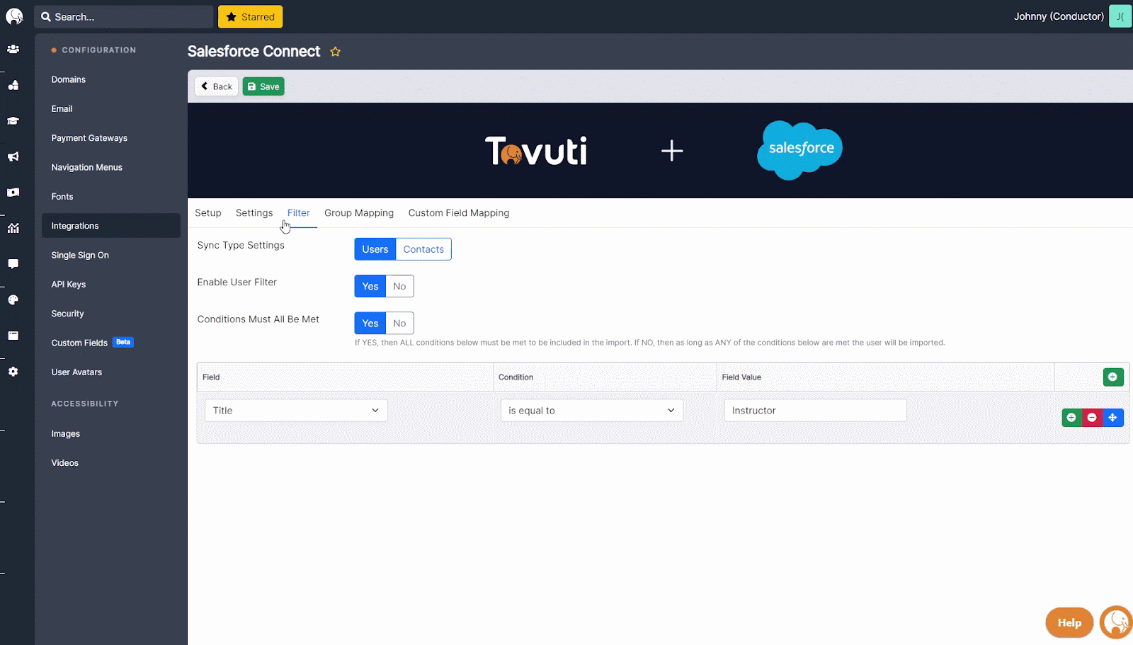 Configure a Salesforce Integration Tovuti Help Center