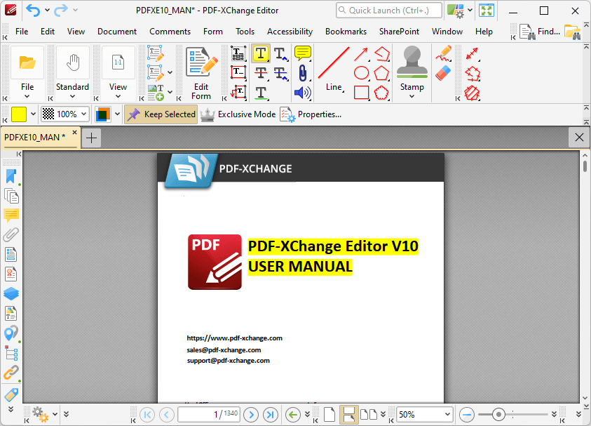 Tabs Guide > Tools > Comment And Markup Tools > Highlight Text Tool