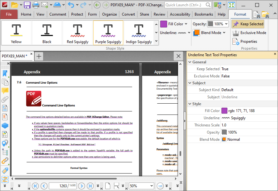 PDFXChange Editor V9 User Manual > Tabs Guide > Comment Tab
