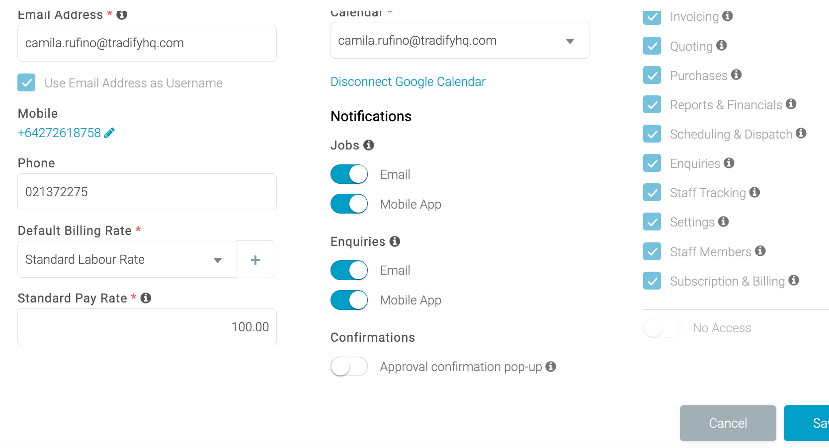Calculate costs and charges from Timesheets Tradify Help Centre