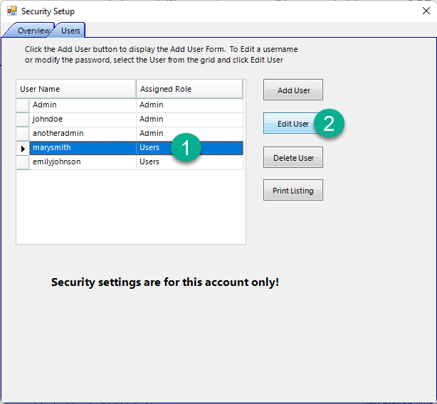 Password Reset (Locked out of account) Treasury Software