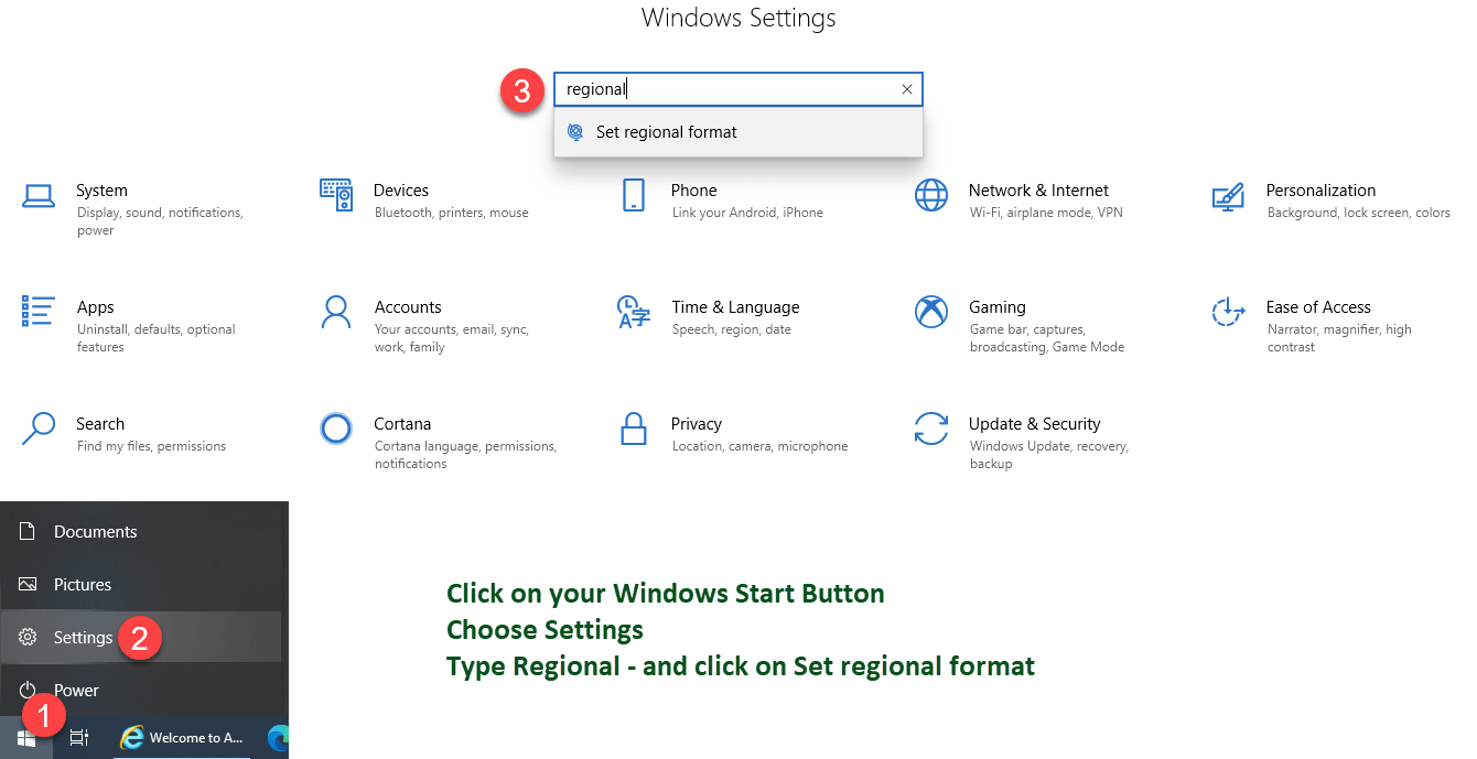Updating your short date format to DD/MM/YYYY or MM/DD