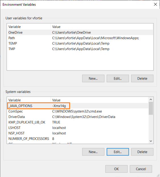 Out of memory error java heap space