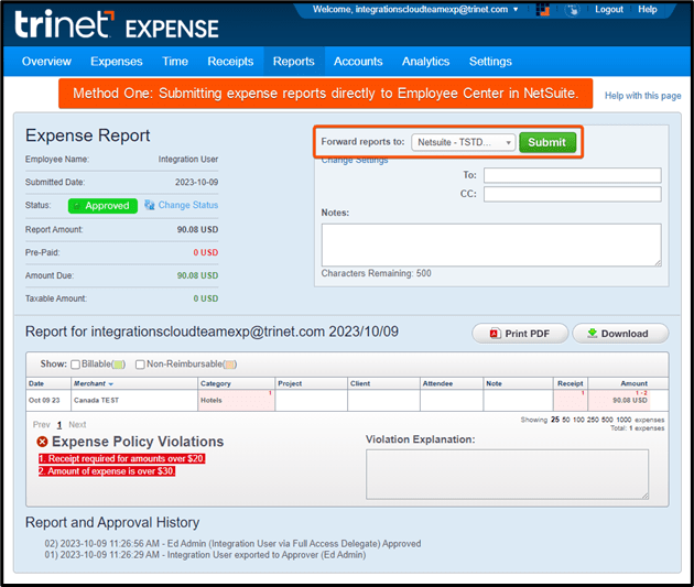 How to Submit an Expense Report into NetSuite Cloud Help Desk