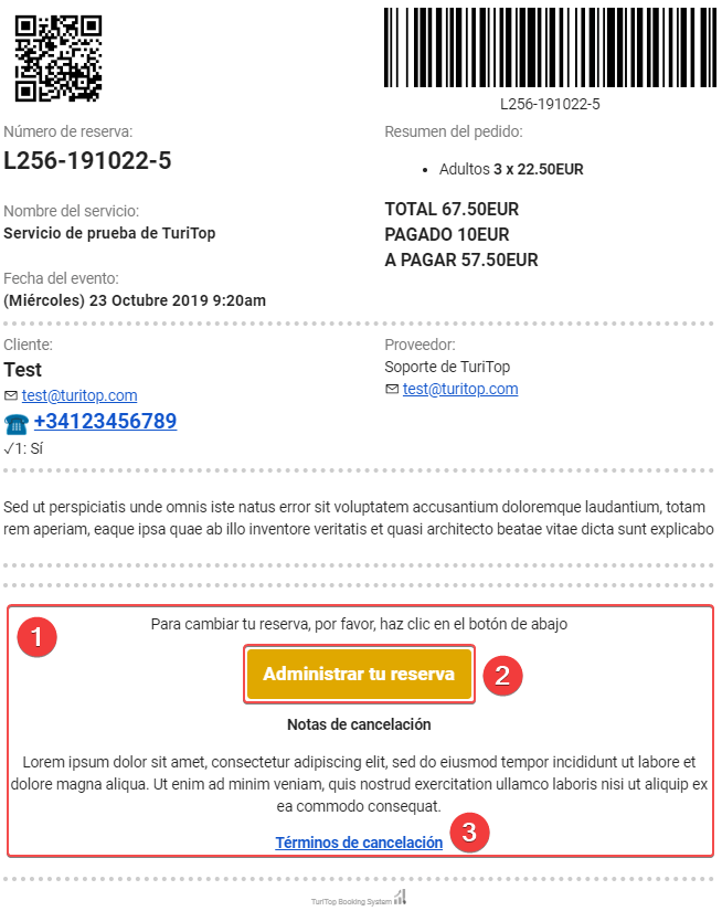 Cancelación de reserva (Servicios) Centro de Ayuda del Sistema de