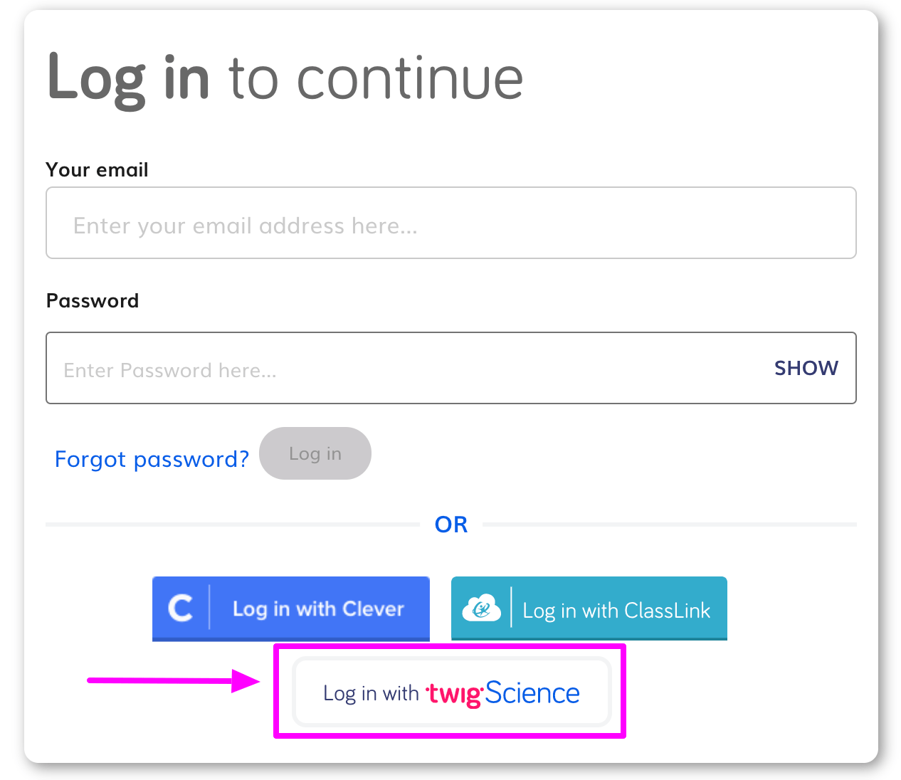 How do I access Twig Science Tools? Twig Science