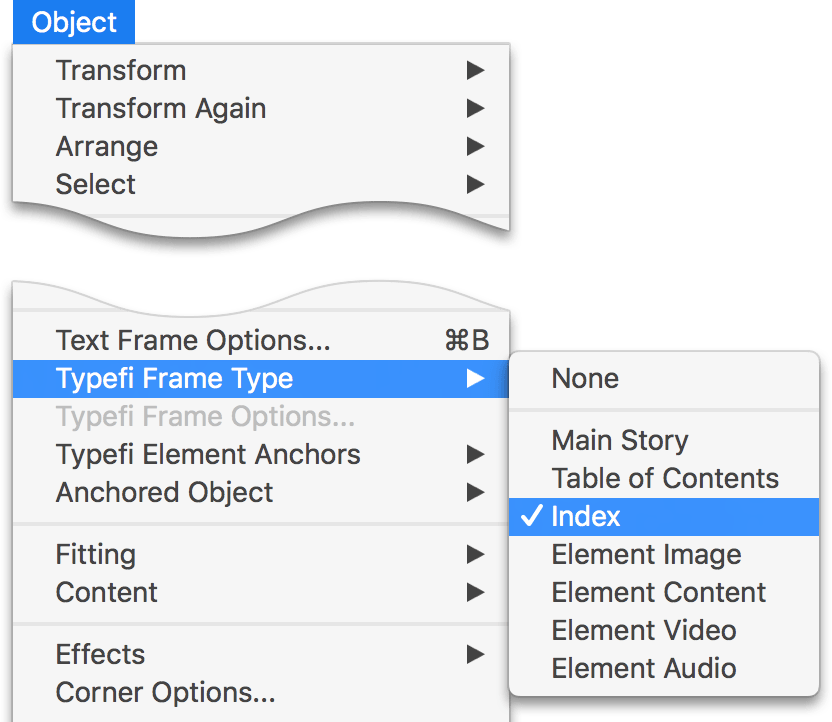 Create an index in Adobe InDesign Typefi Support