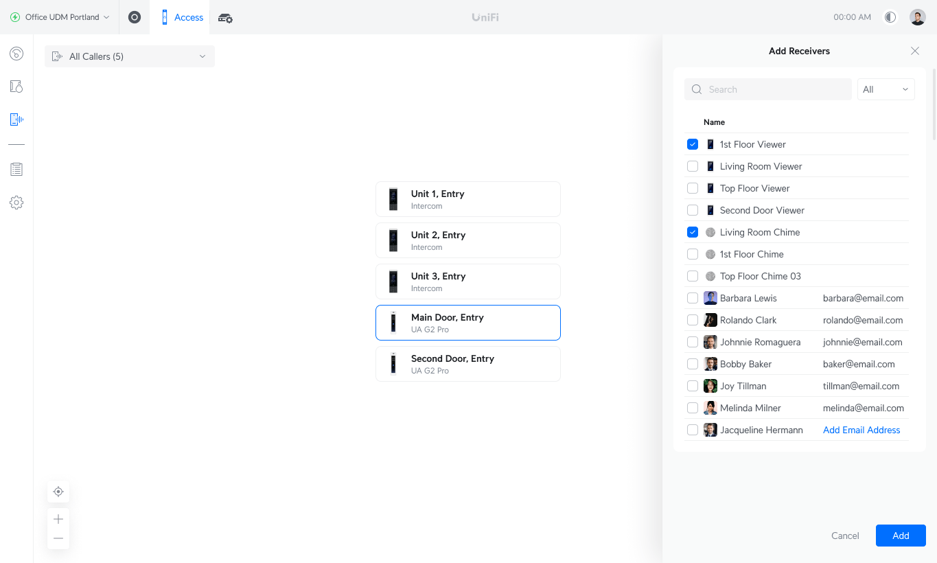 UniFi Access - Manage Doorbell Call Methods & Receivers – Ubiquiti Help