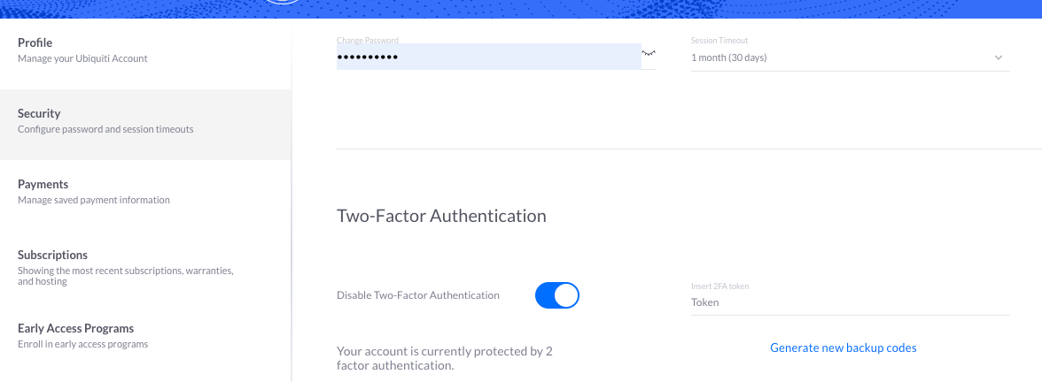How to Enable / Disable Two Factor Authentication (2FA) Ubiquiti