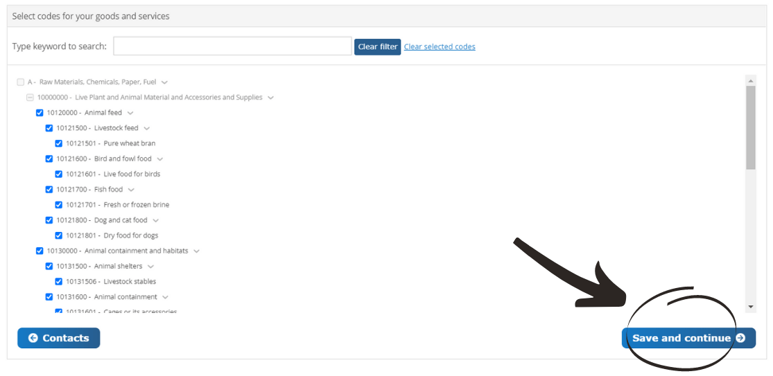 How to select UNSPSC codes? – UNGM Help Center