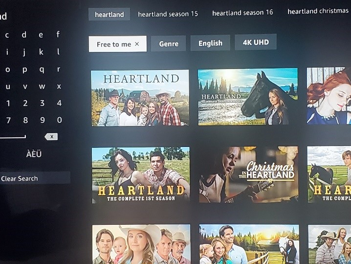 How do I search titles when streaming on Amazon Prime? UP Entertainment