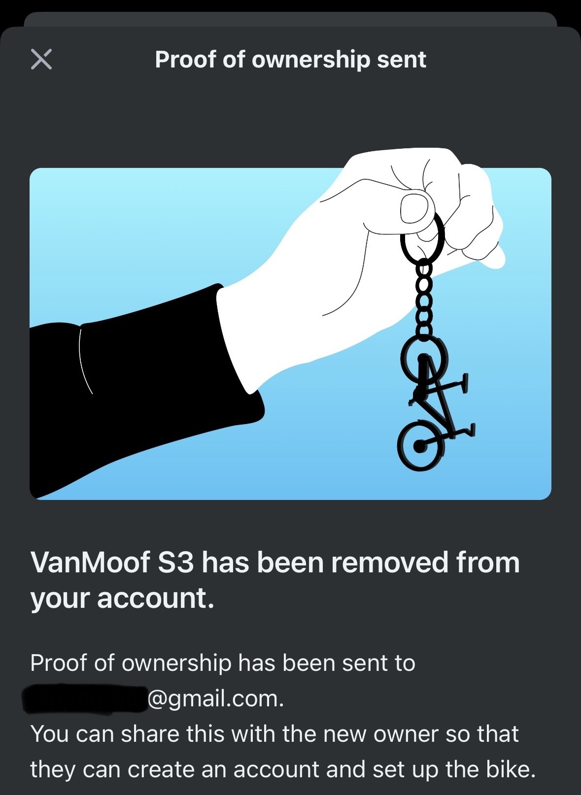How do I generate a new validation code? VanMoof