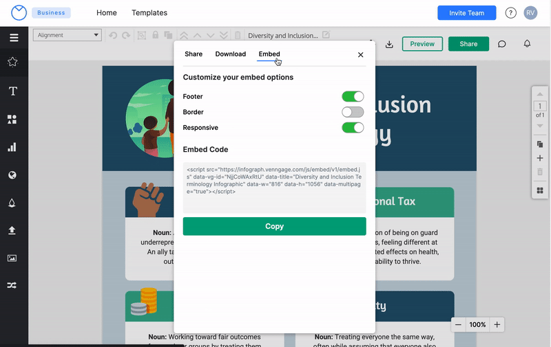 Embedding in sites, Emails or Blogs Venngage Knowledge Base