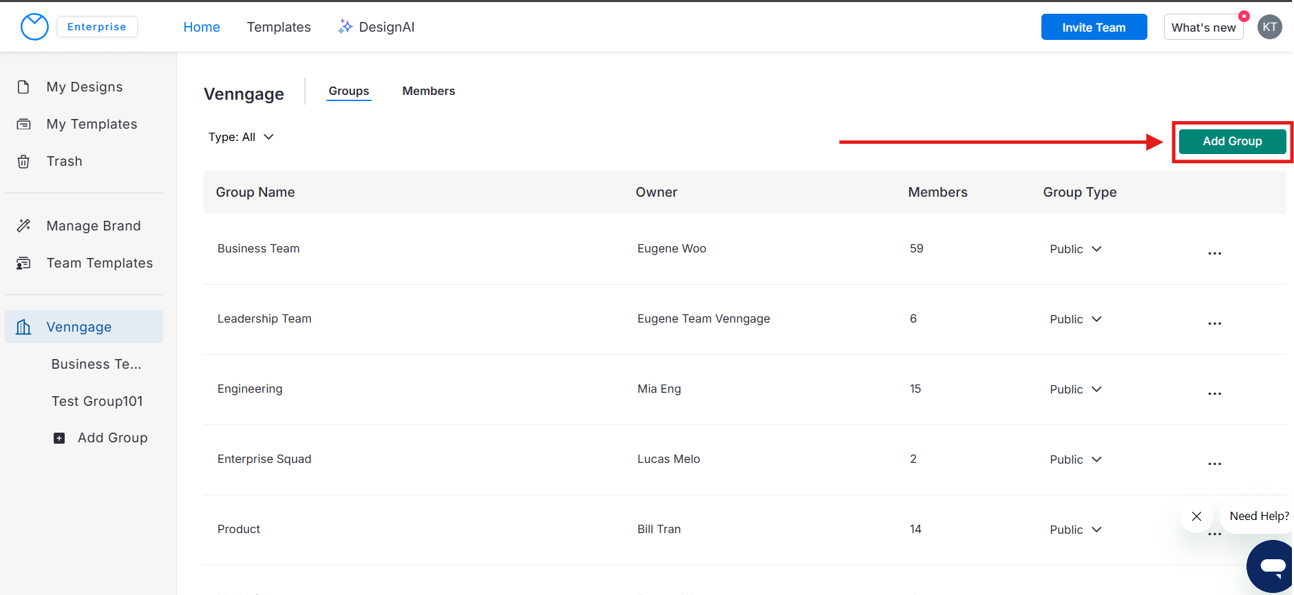 Enterprise Groups Everything You Need to Know Venngage Knowledge Base