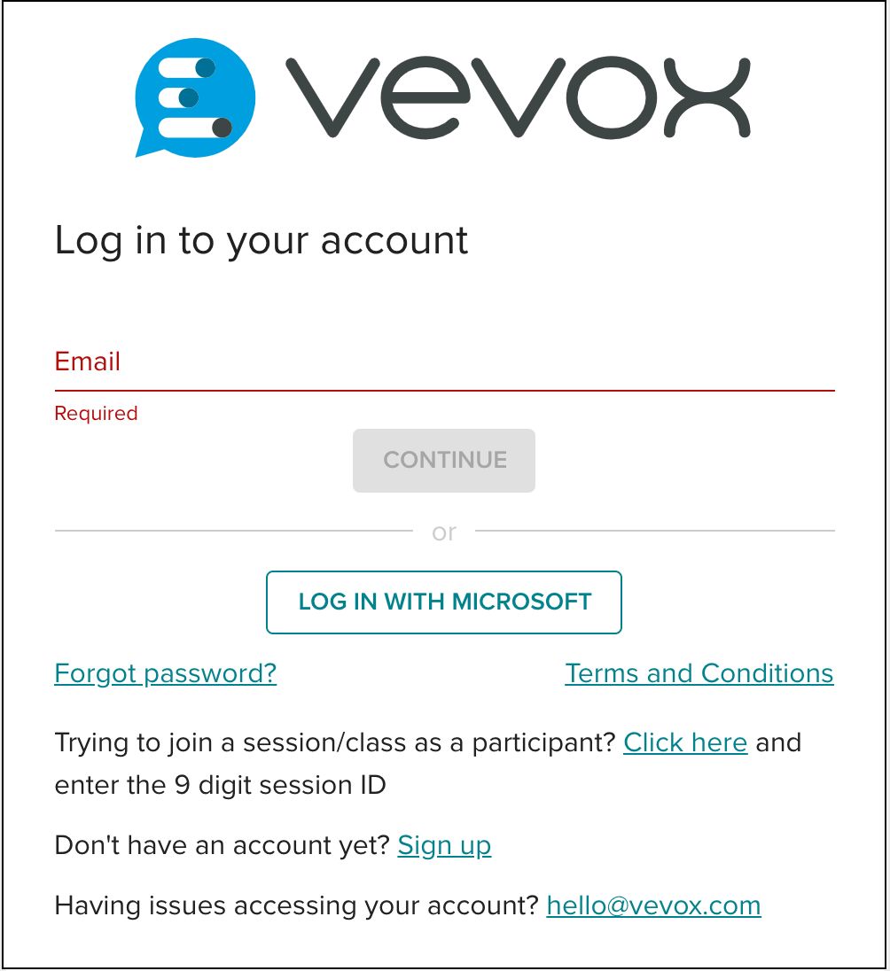 Why can’t I log into my account? Vevox helpsite