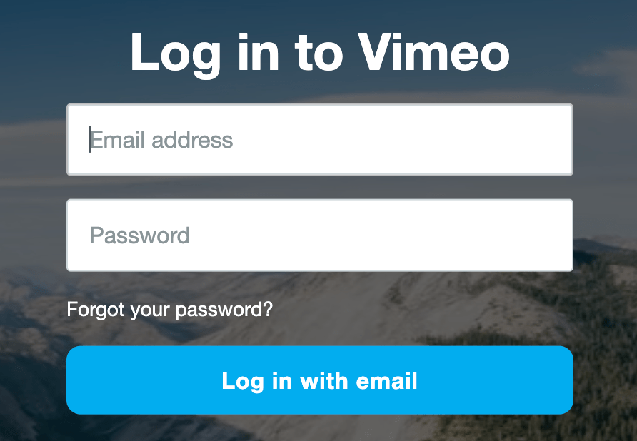 How to log in to my Vimeo account Vimeo Help Center