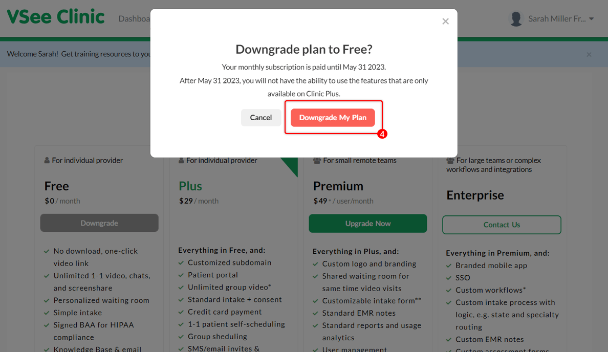 How to Use the Free Trial for Plus Knowledgebase / VSee Clinic