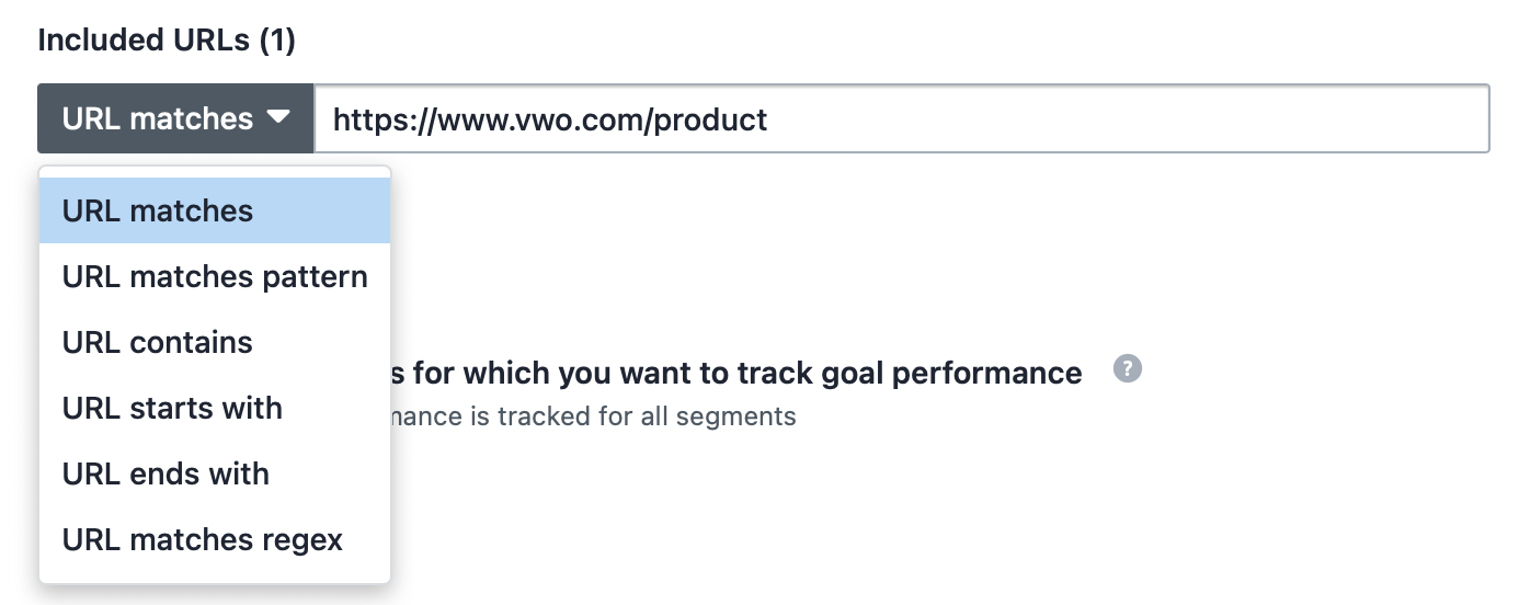 Using URL Patterns in VWO VWO