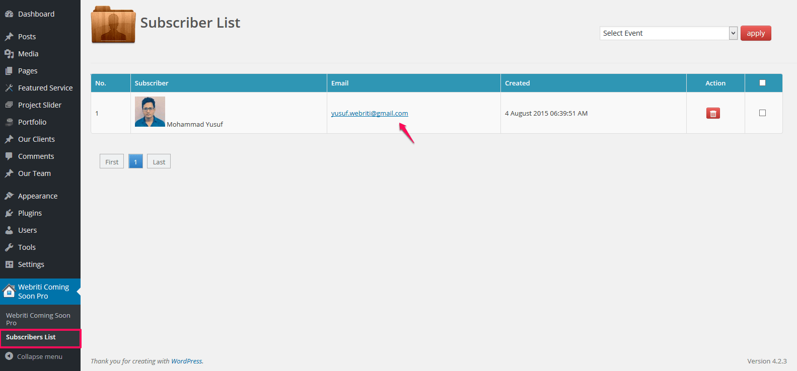 Subscriber Form using Database riti Help Centre