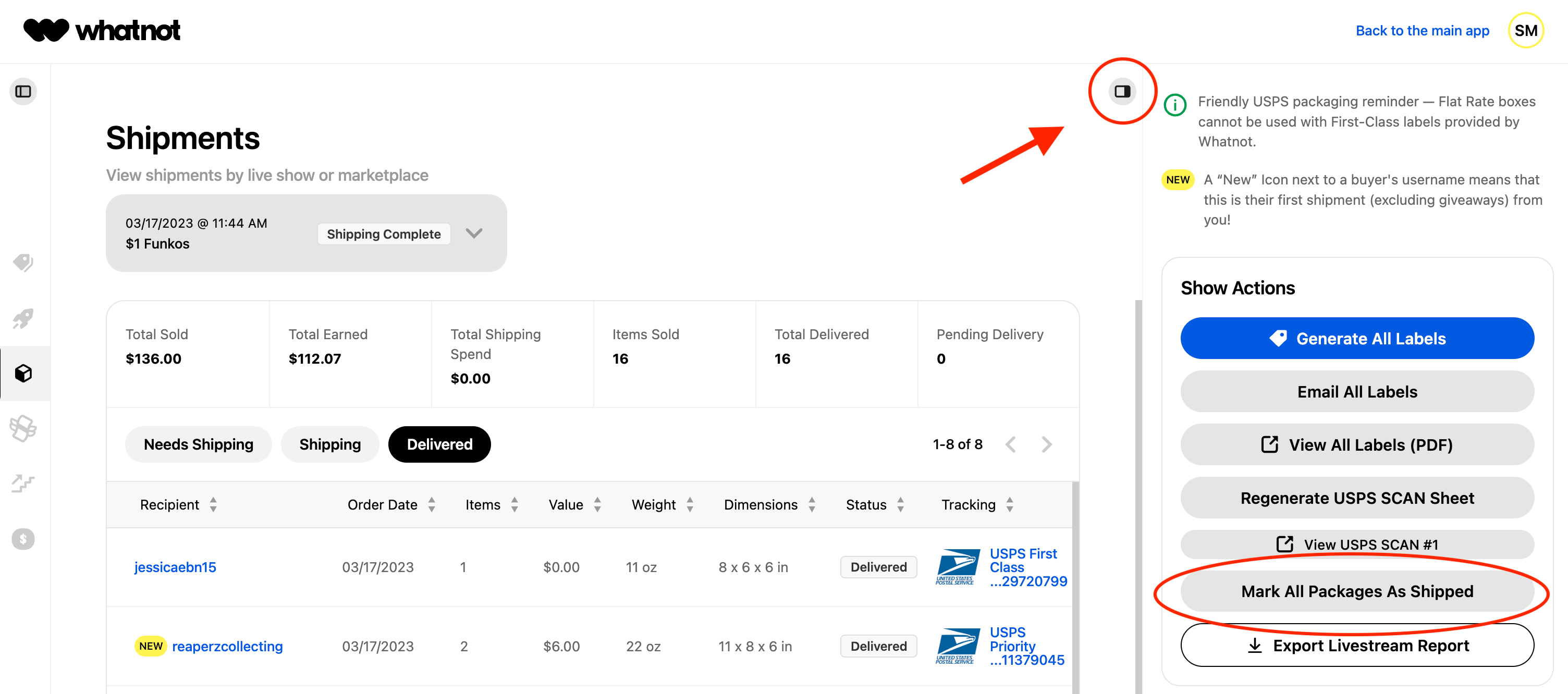 Receiving Payments as a Seller Whatnot