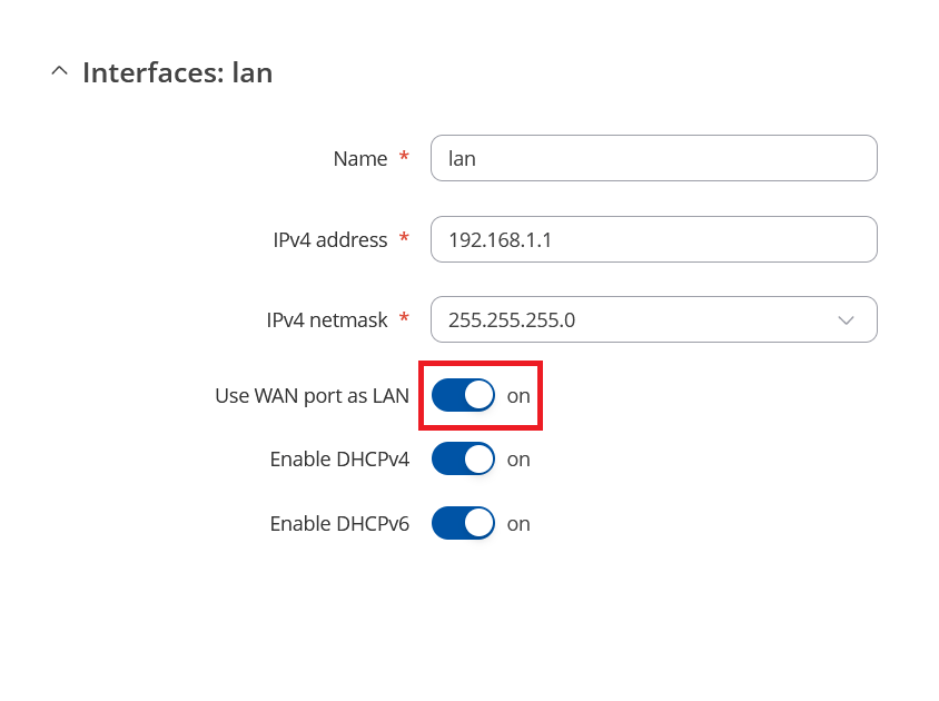 Configure Router WAN port as an additional LAN port Wireless Logic Group