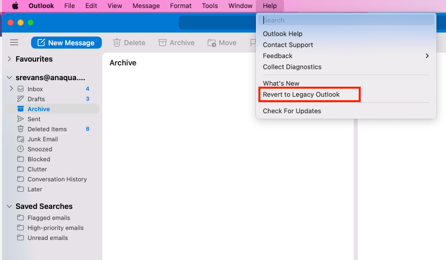 Email Augmentation Reverting to standard Microsoft Outlook for Mac