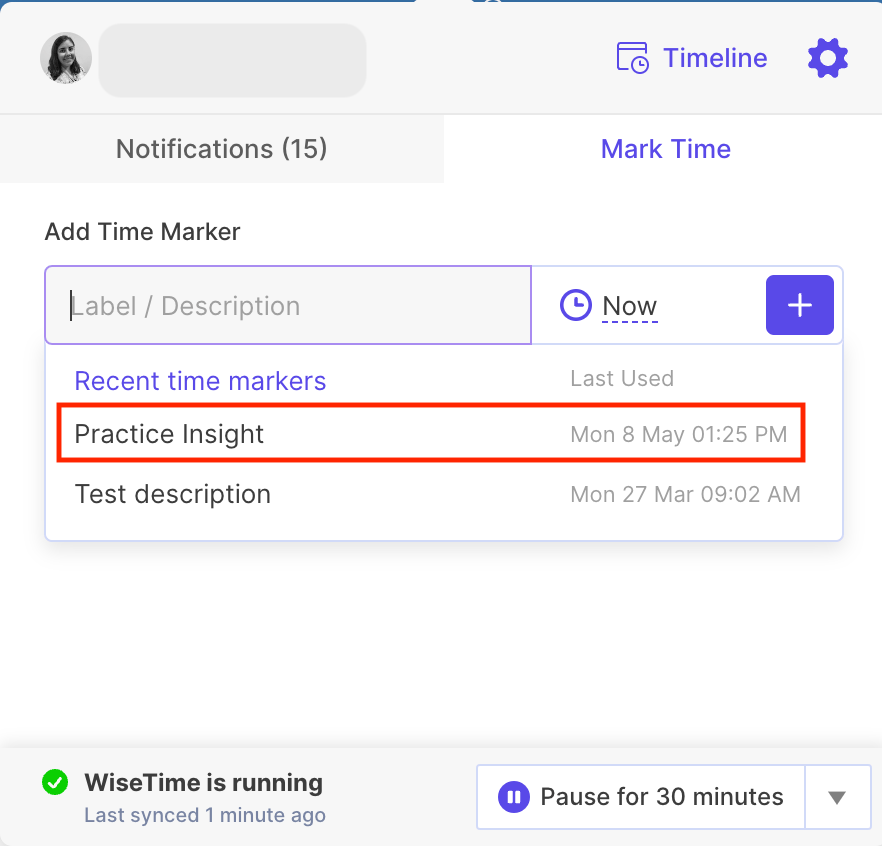 Time Markers WiseTime