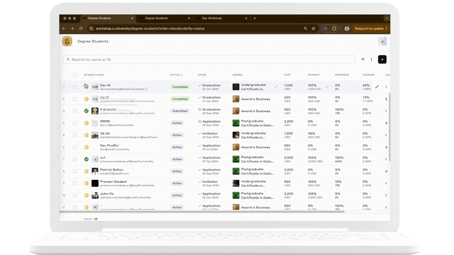 How to Track Student's Degree Progress Woolf Help Center