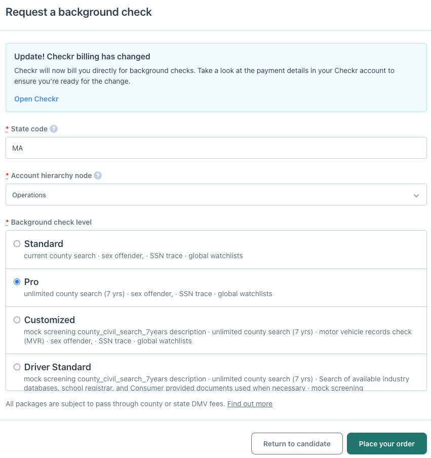 Integrating with Checkr Workable Support