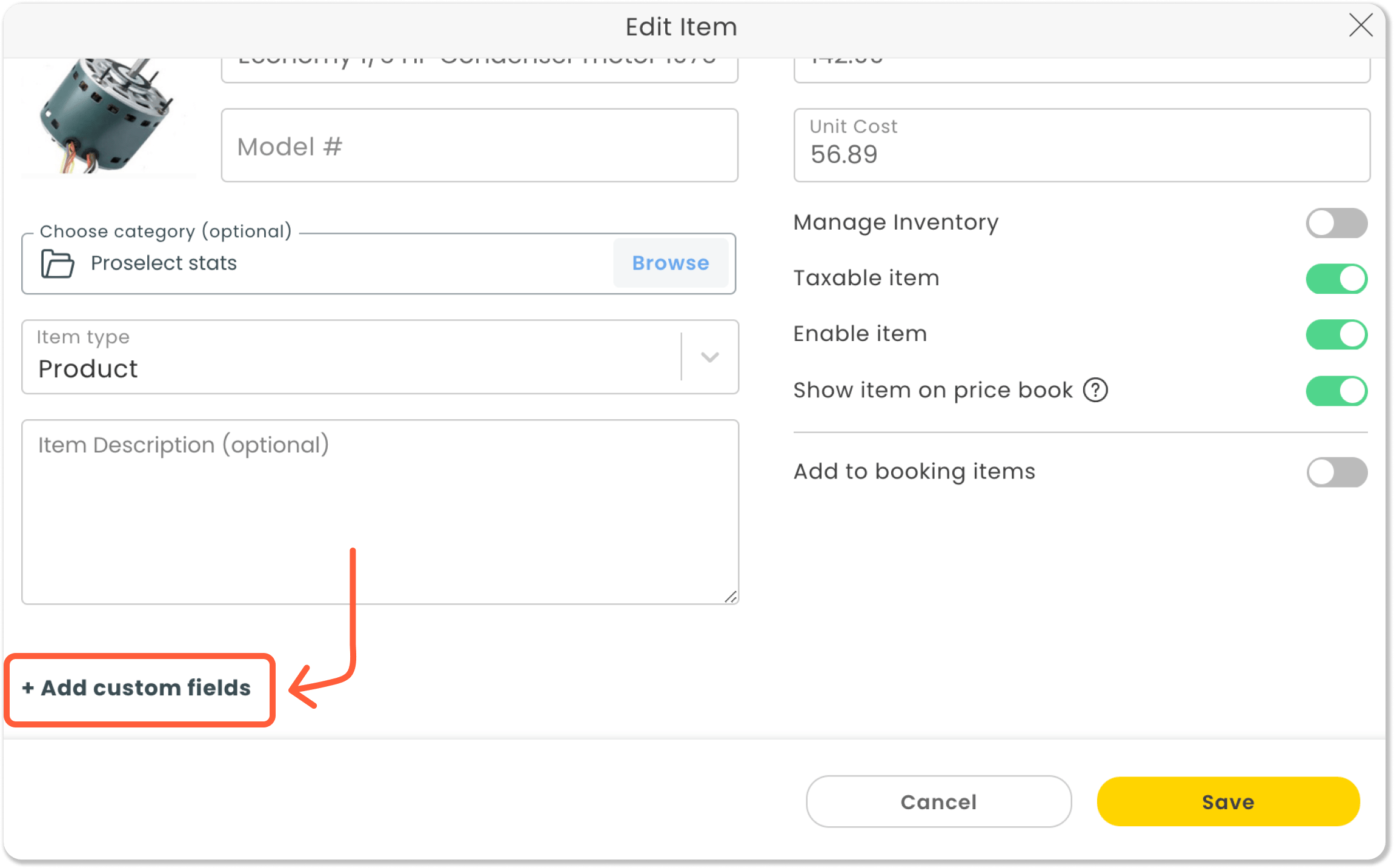 Creating custom fields for items and services Workiz