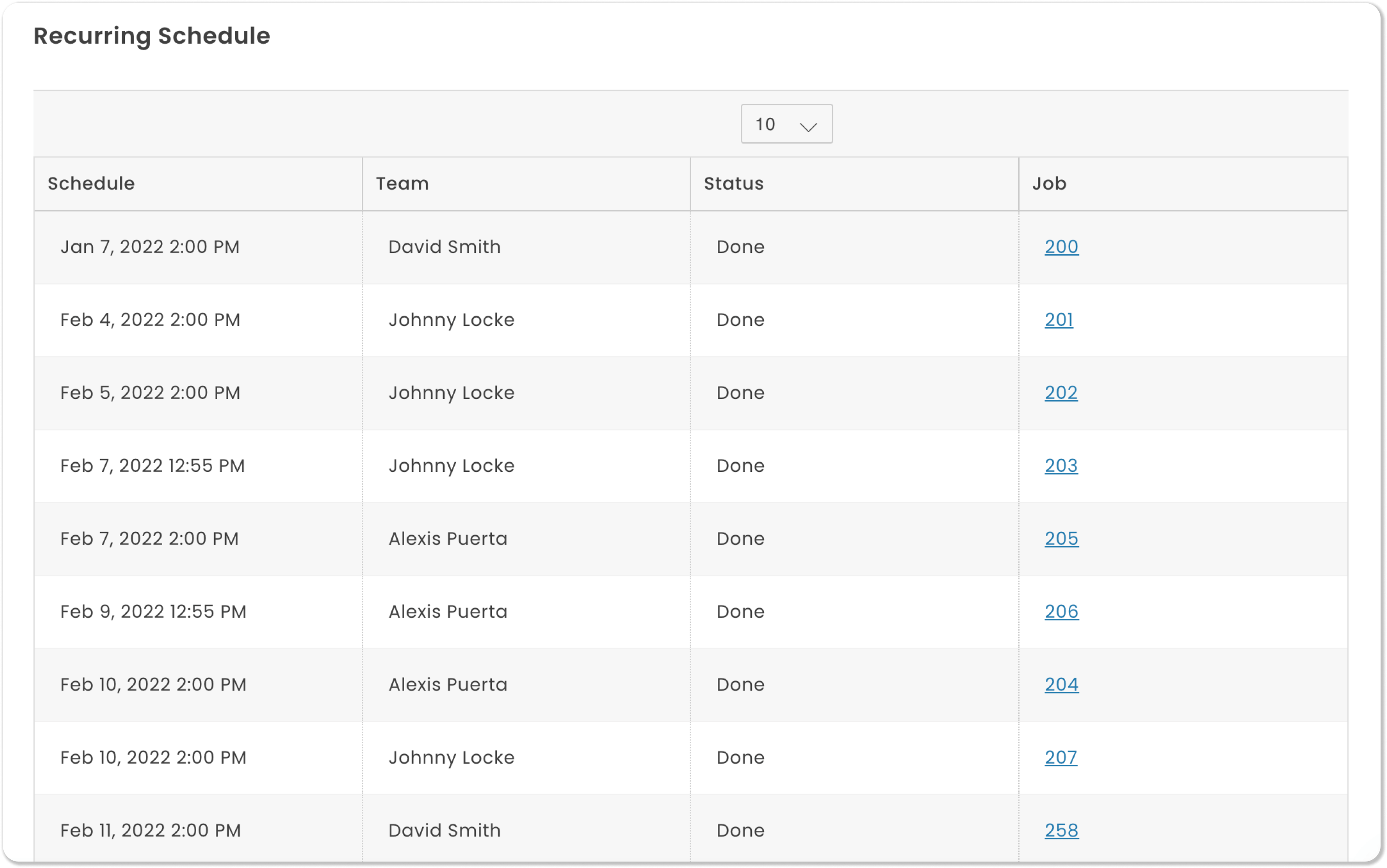 Deleting recurring jobs Workiz