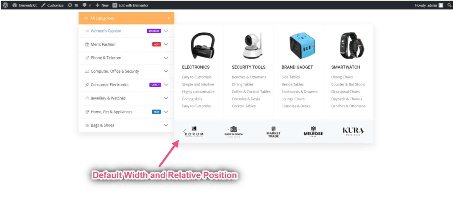 How to Create Vertical Mega Menu in Elementor Elementskit