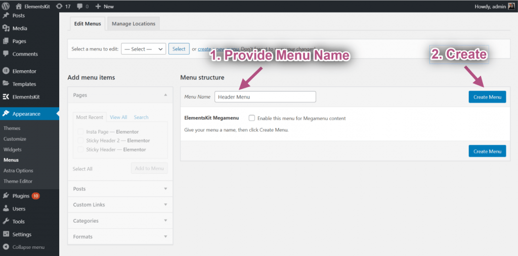 How to Create Mega Menu in Elementor ElementsKit Wpmet