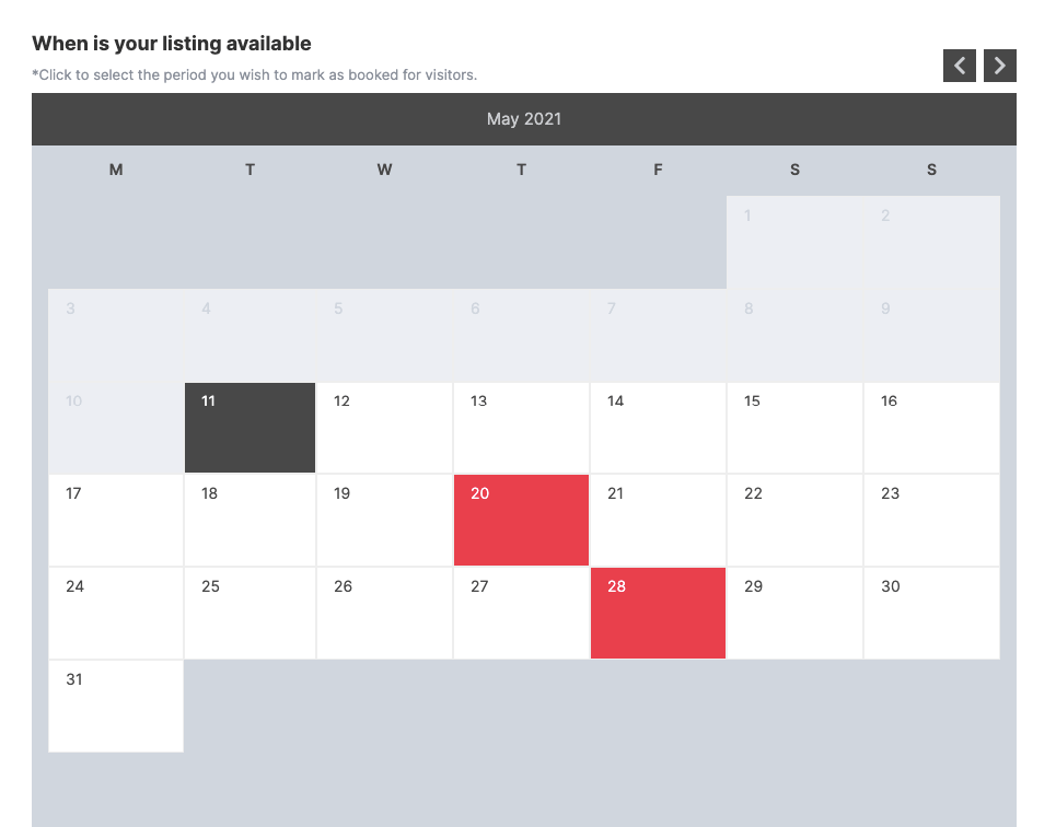 How to make calendar dates unavailable WP Rentals Help