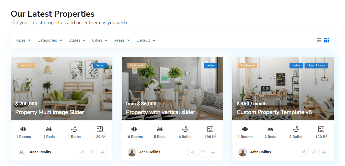 How to manage the WP Residence Properties List with Filters widget for
