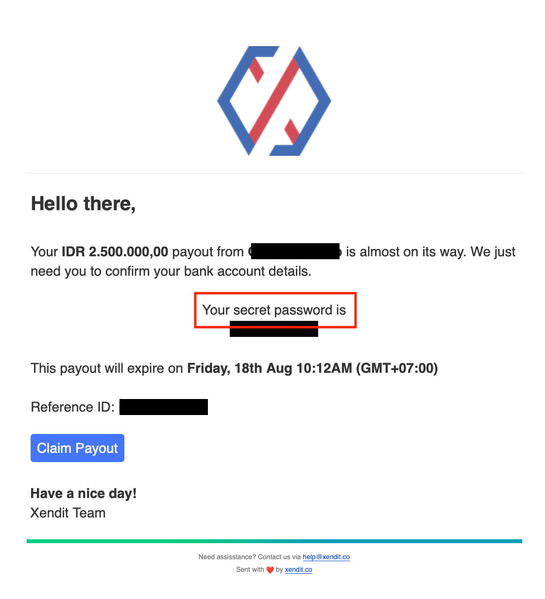 What should I do when the payout links got locked? Xendit Guide