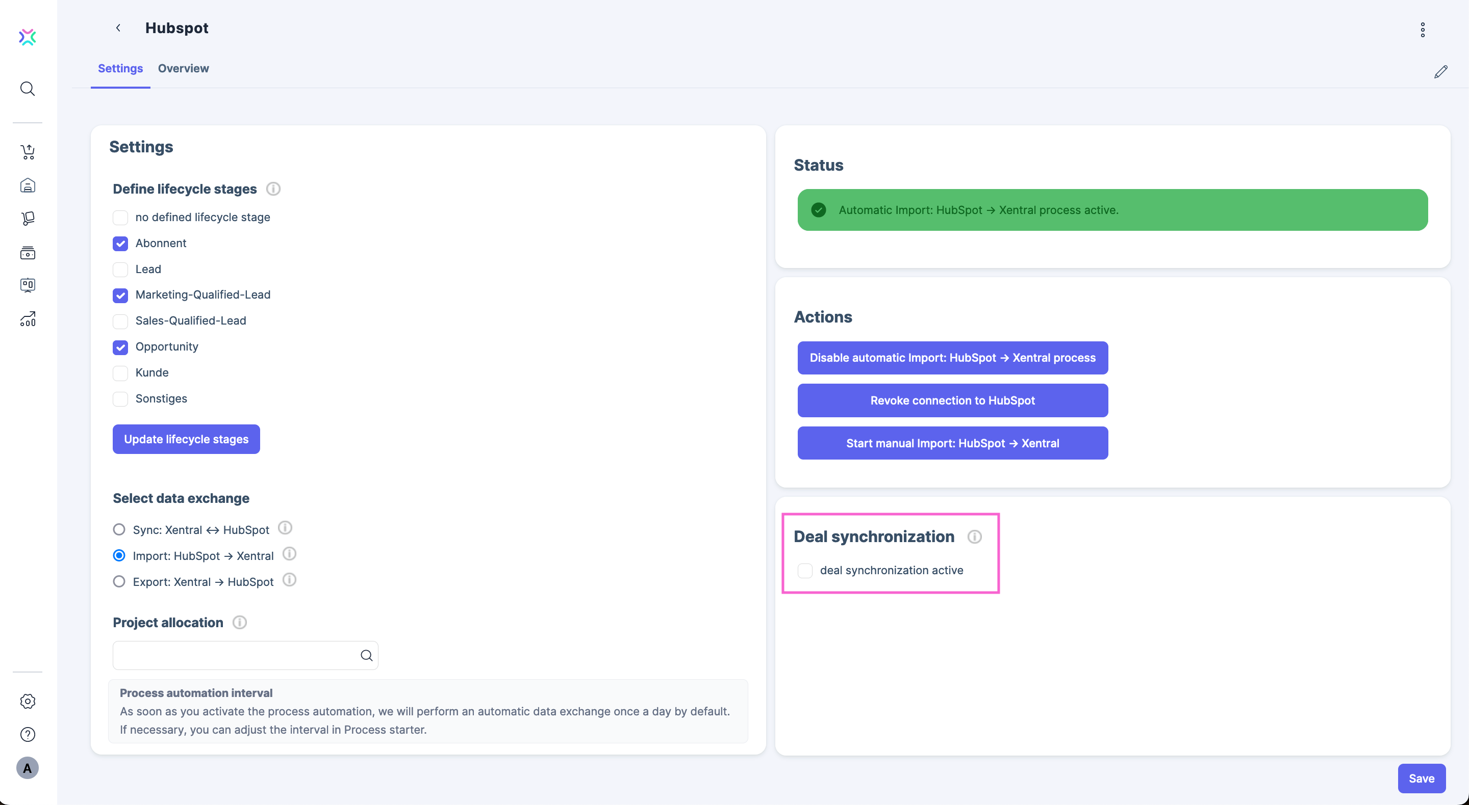 Connecting Xentral to HubSpot Xentral help center