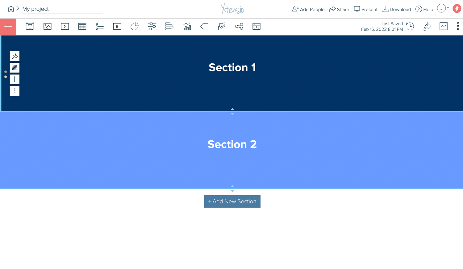 Working with sections Knowledge Base Xtensio