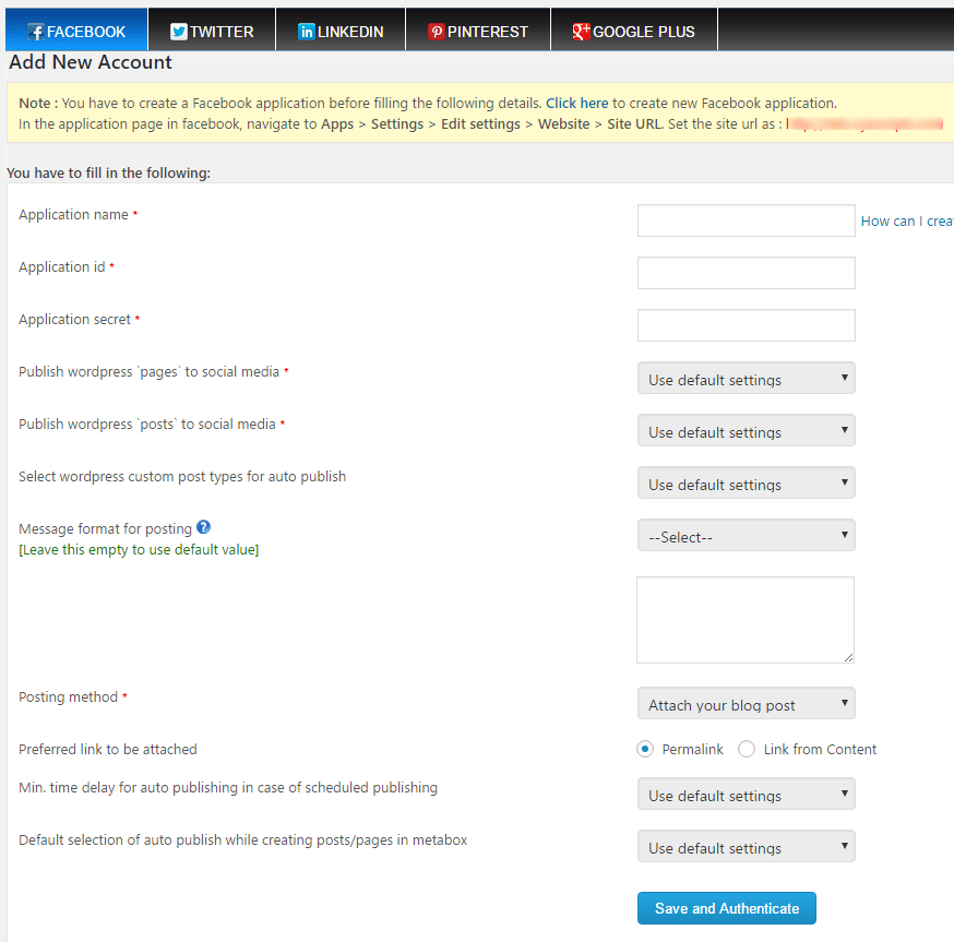 Facebook Settings XYZScripts Help