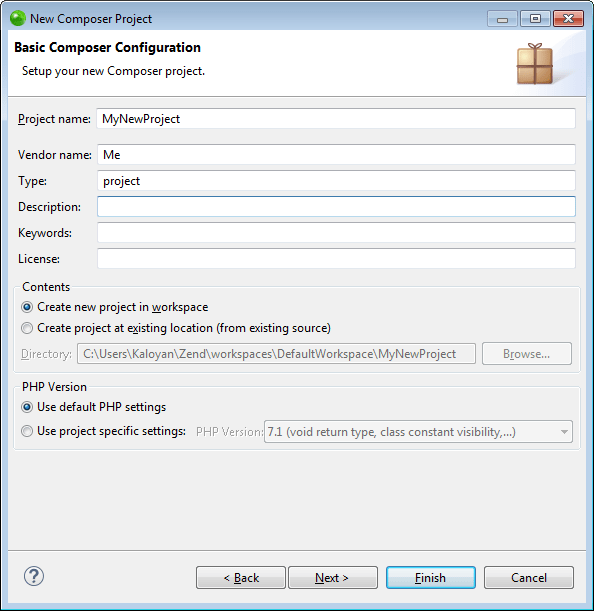 Working with Composer