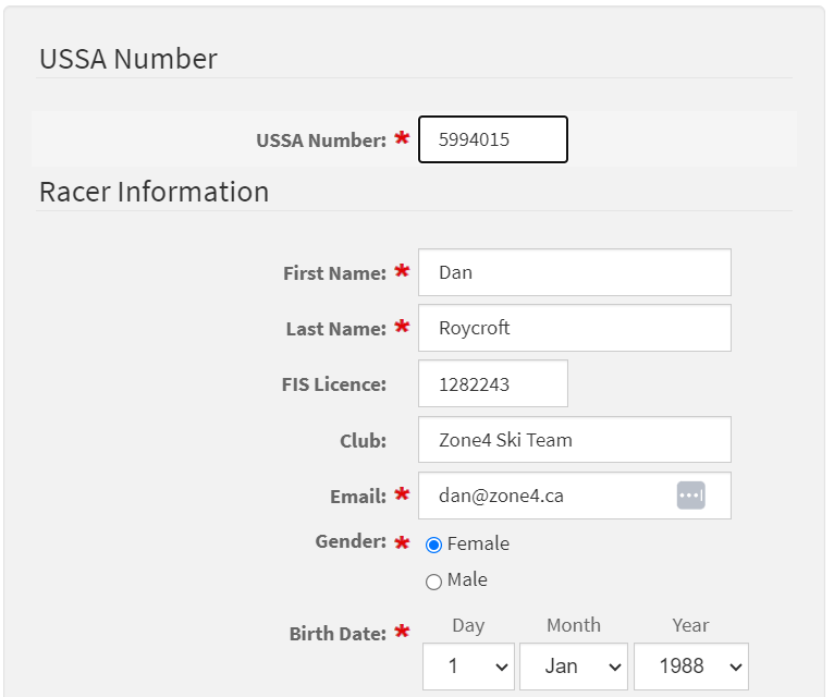 USSA Validation Zone4 Help