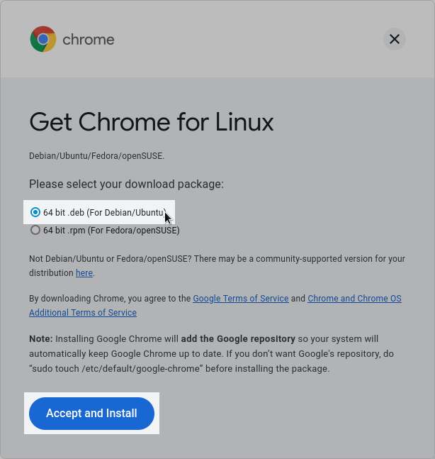 Install Google Chrome Zorin Help