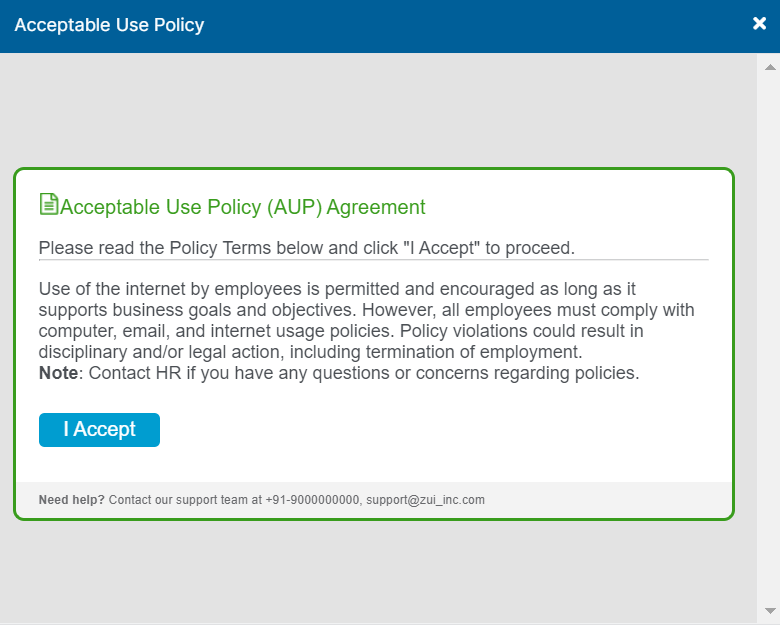 Configuring the Acceptable Use Policy Zscaler