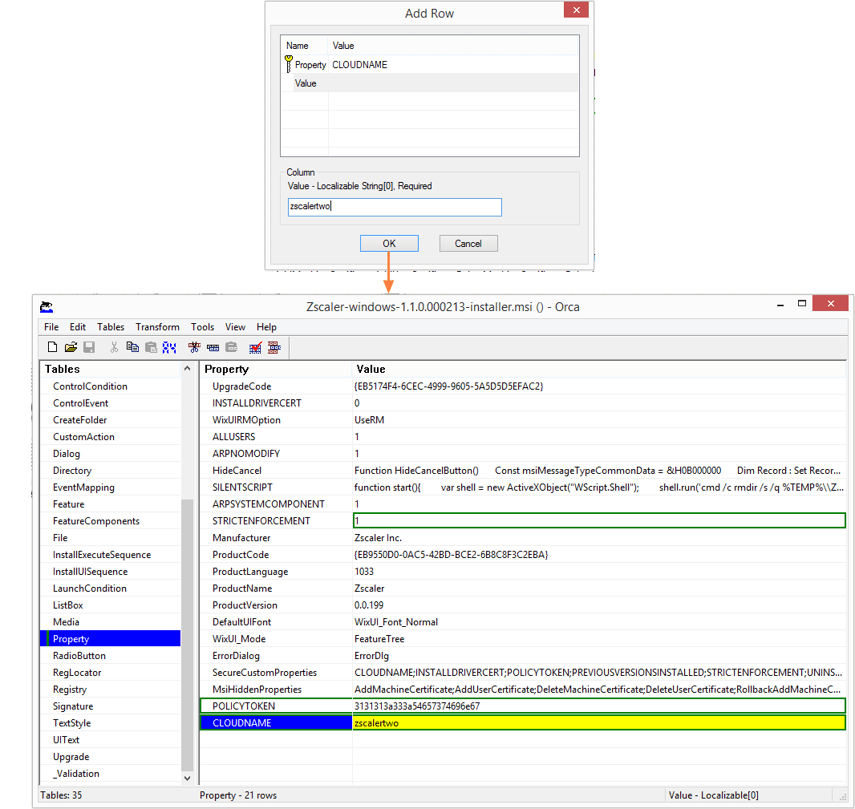 Customizing the Zscaler App with Install Options (MSI) Zscaler