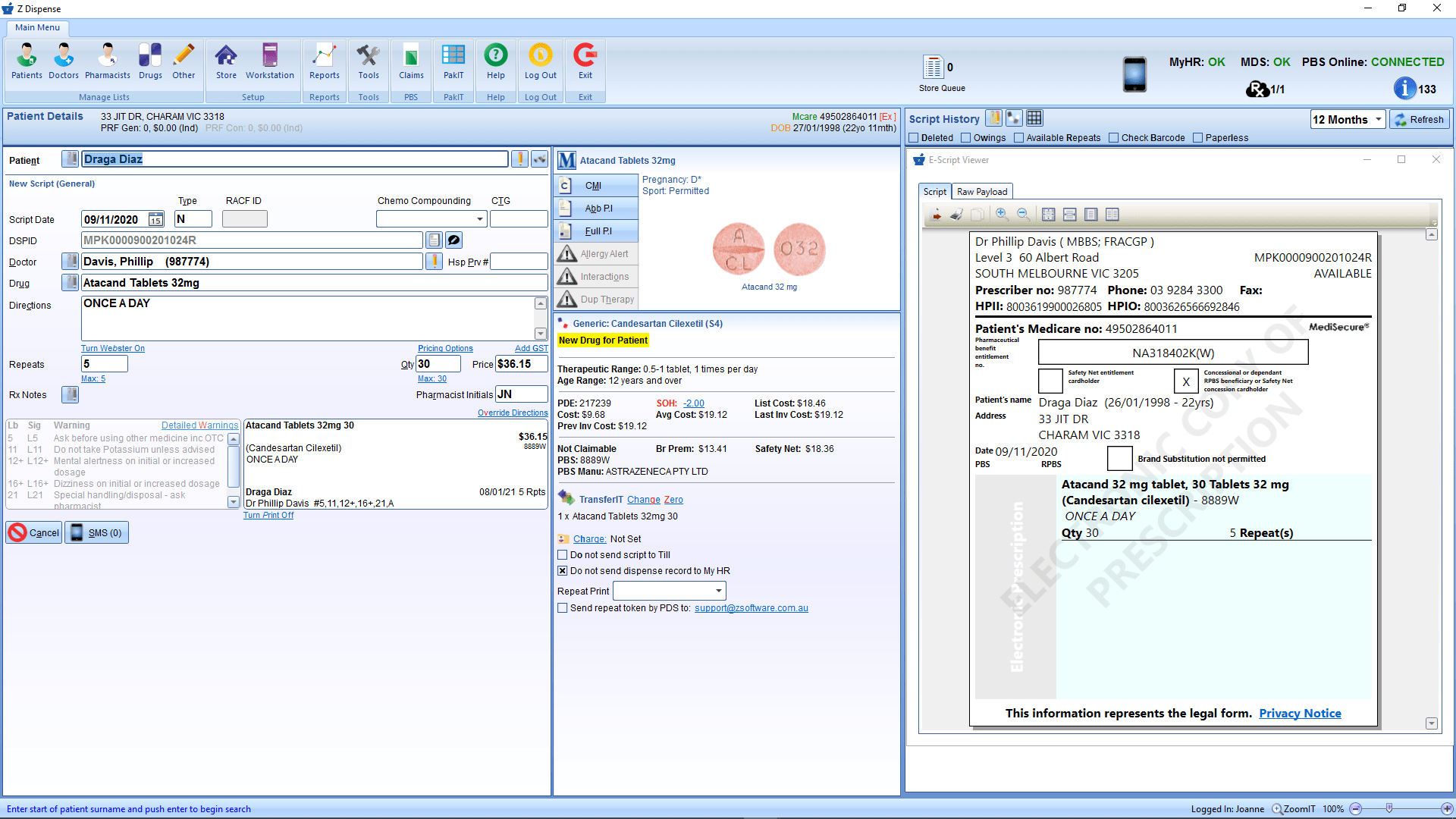 ️ Dispensing Paperless Electronic Prescriptions Z Software