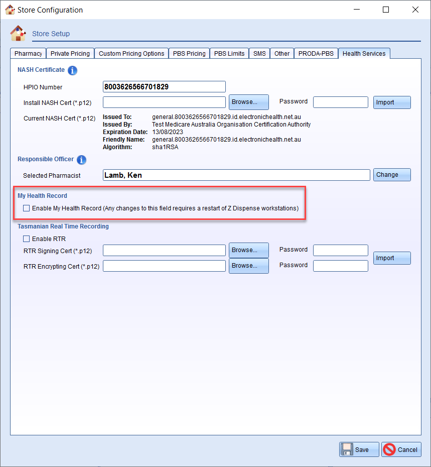 My Health Record (MyHR) Z Software