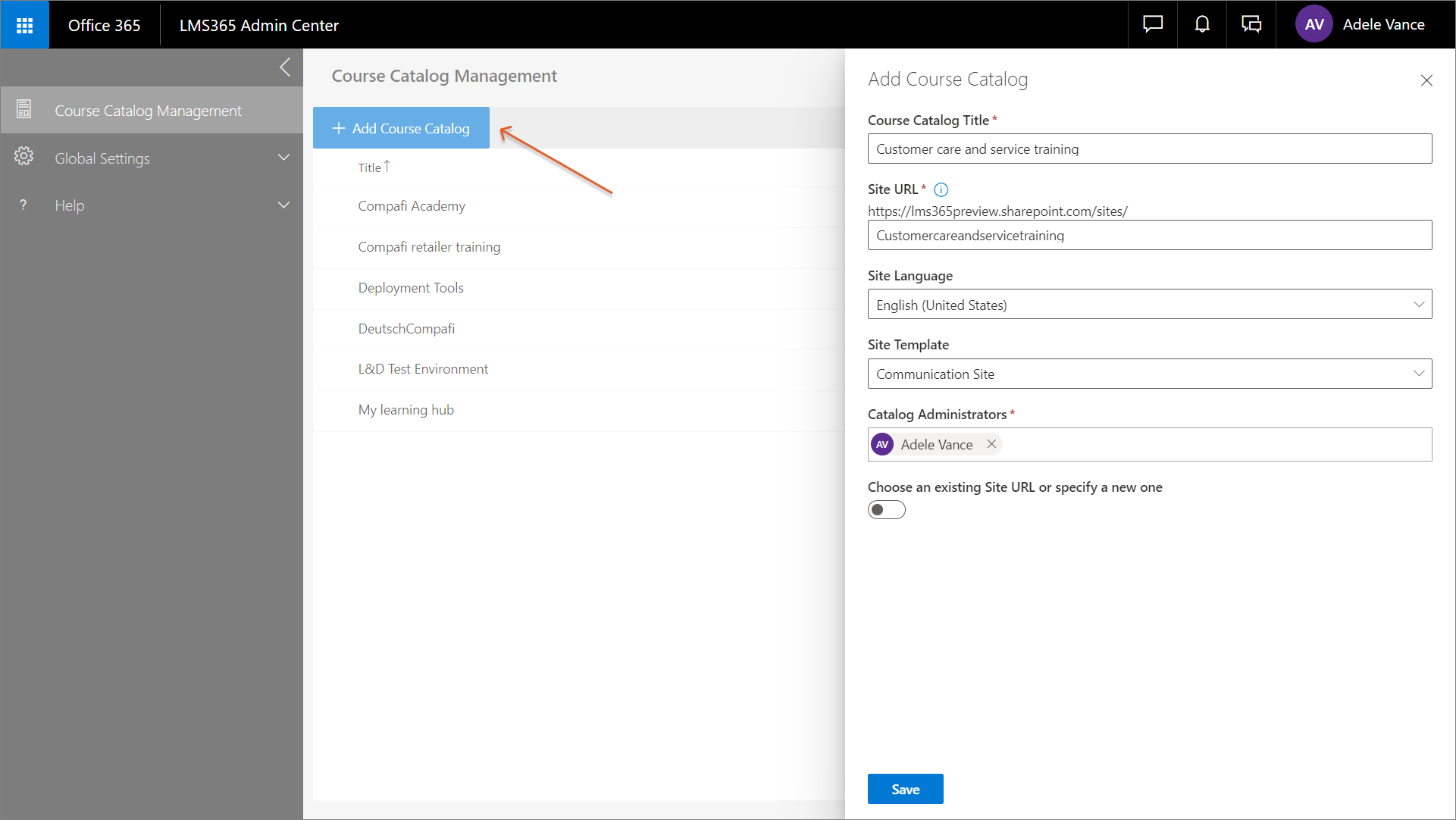 Create and manage course catalogs Help Center