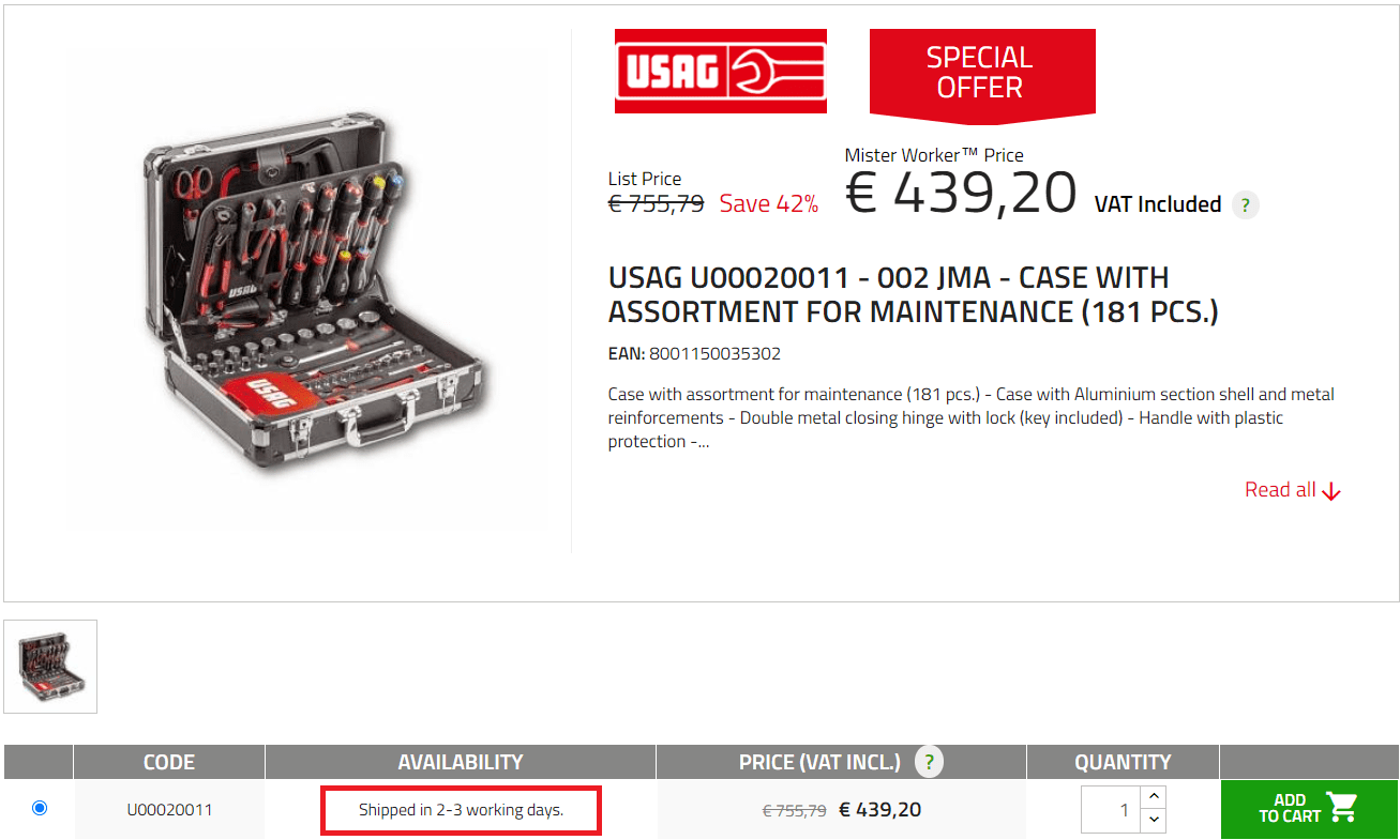 How do I know that the product is in stock? Mister Worker™ Help Center