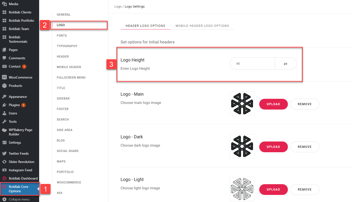 How To Set The Logo Height Qode Help Center